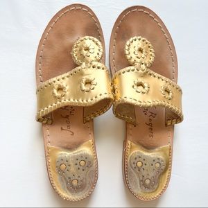 Jack Rogers WEST HAMPTON SANDAL Gold Size 6